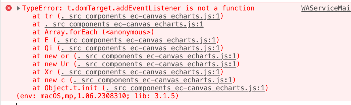 addEventListener is not a function